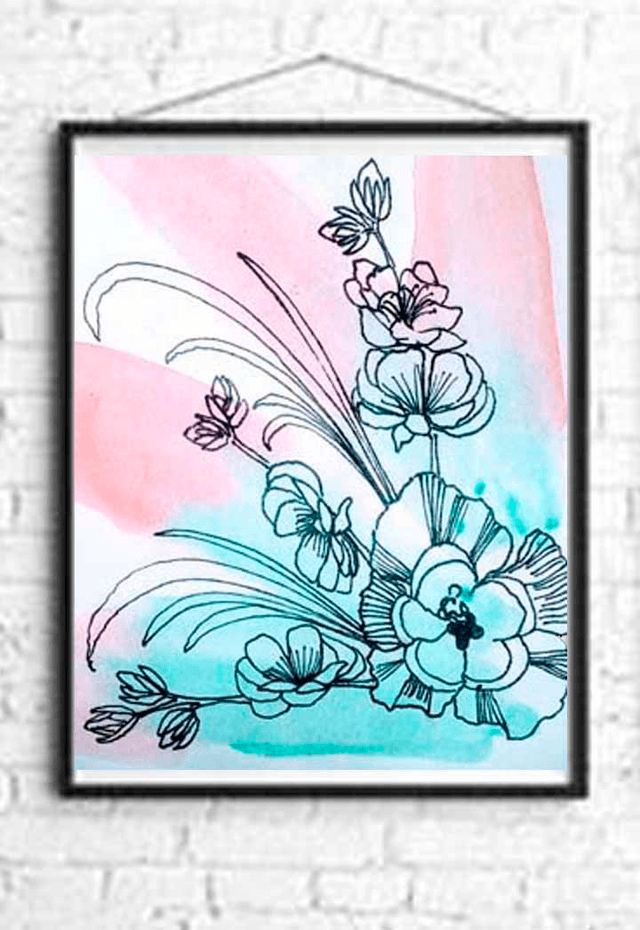 Flower Line Art 4 -Print